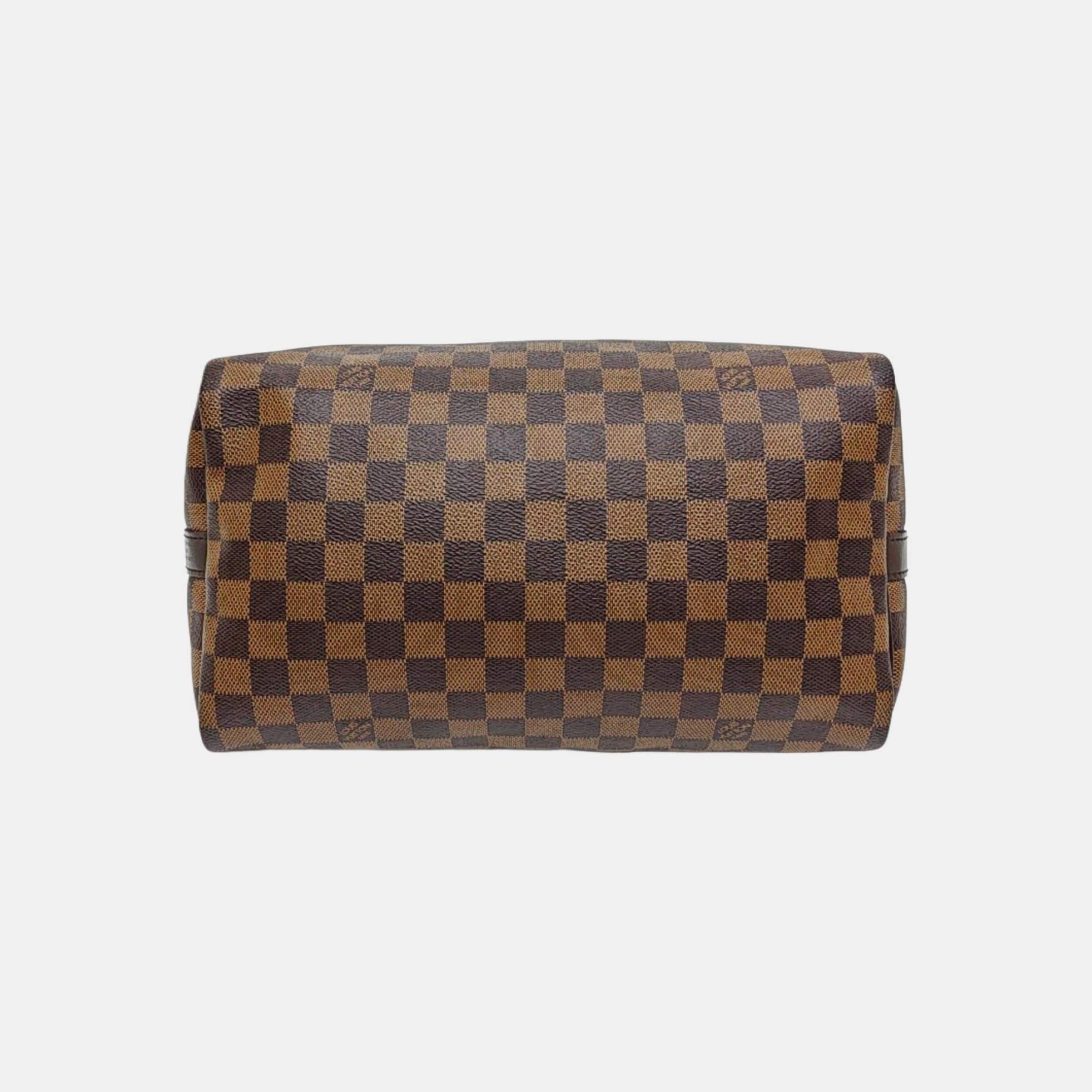 SPEEDY 30 Damier Ebene Coated Canvas Brown