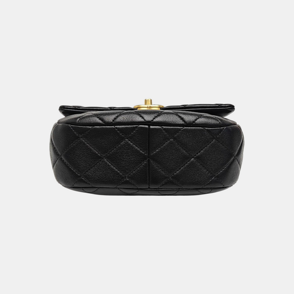 Lambskin Shoulder Bag Black