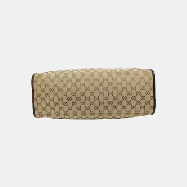 Monogram Canvas Shoulder Bag Beige