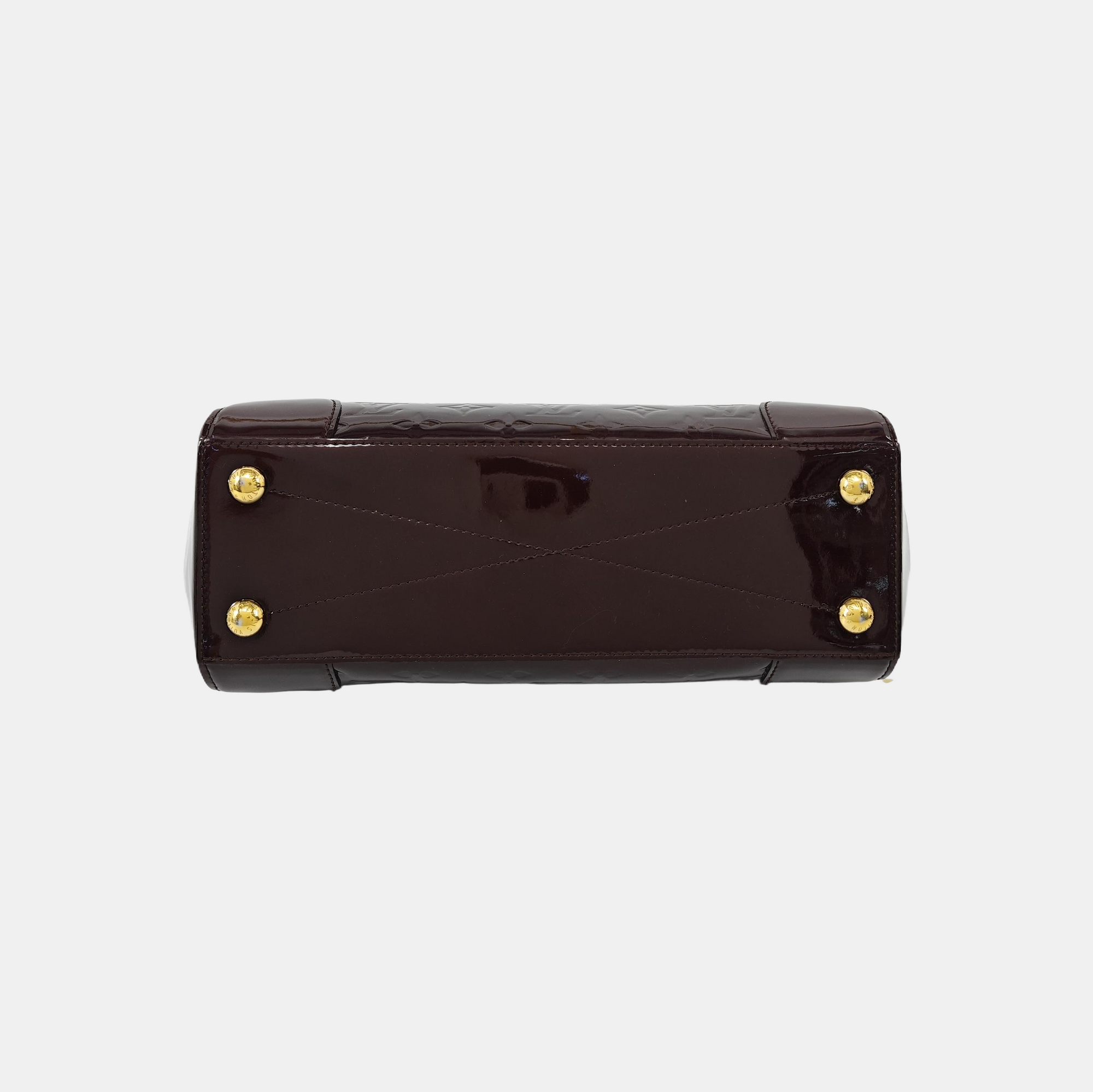 SANTA MONICA Monogram Patent Leather Red