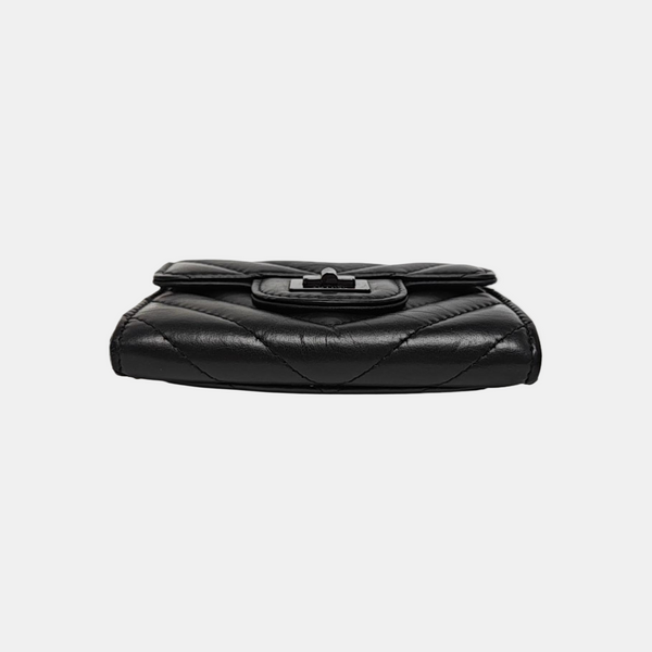 2.55 Chevron Calfskin Black Wallet