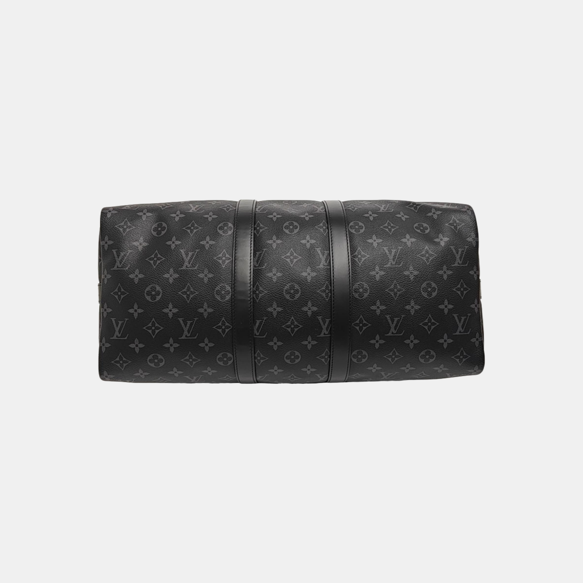 KEEPALL 45 Monogram Coated Canvas Black