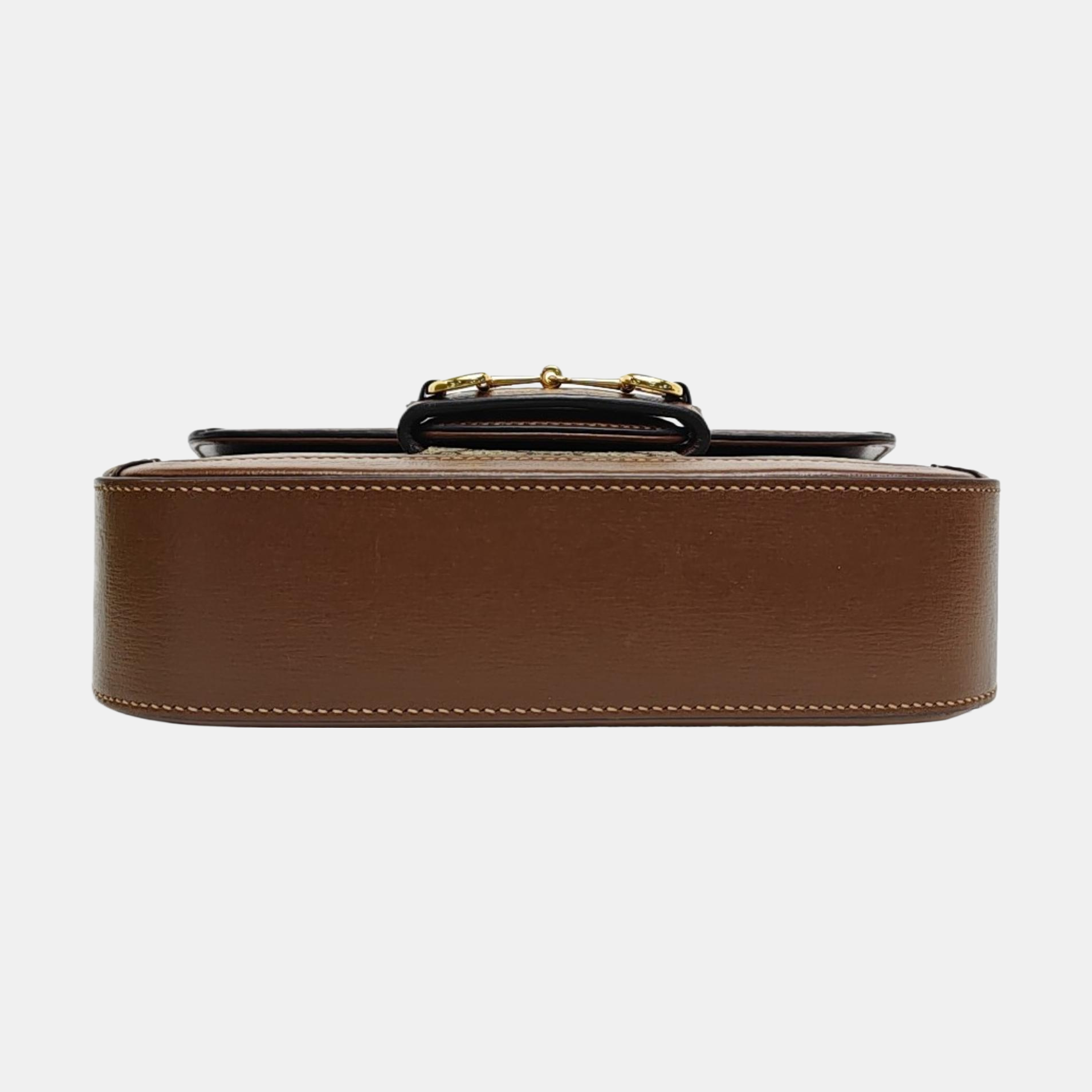 Horsebit 1955 Medium Monogram Coated Canvas Black