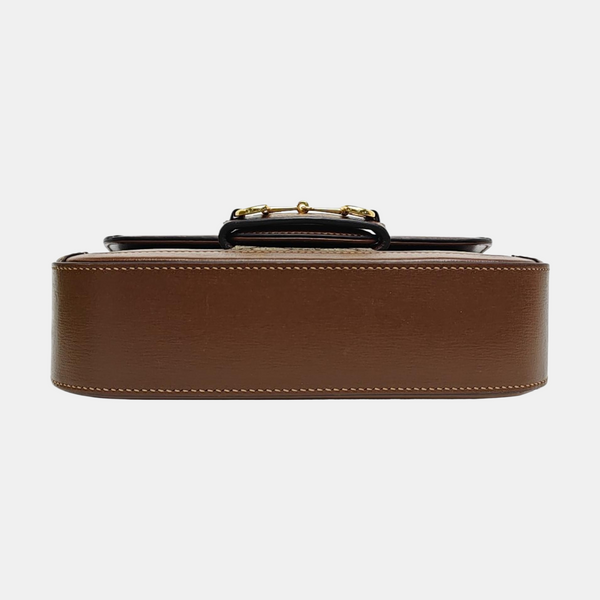 Horsebit 1955 Medium Monogram Coated Canvas Black
