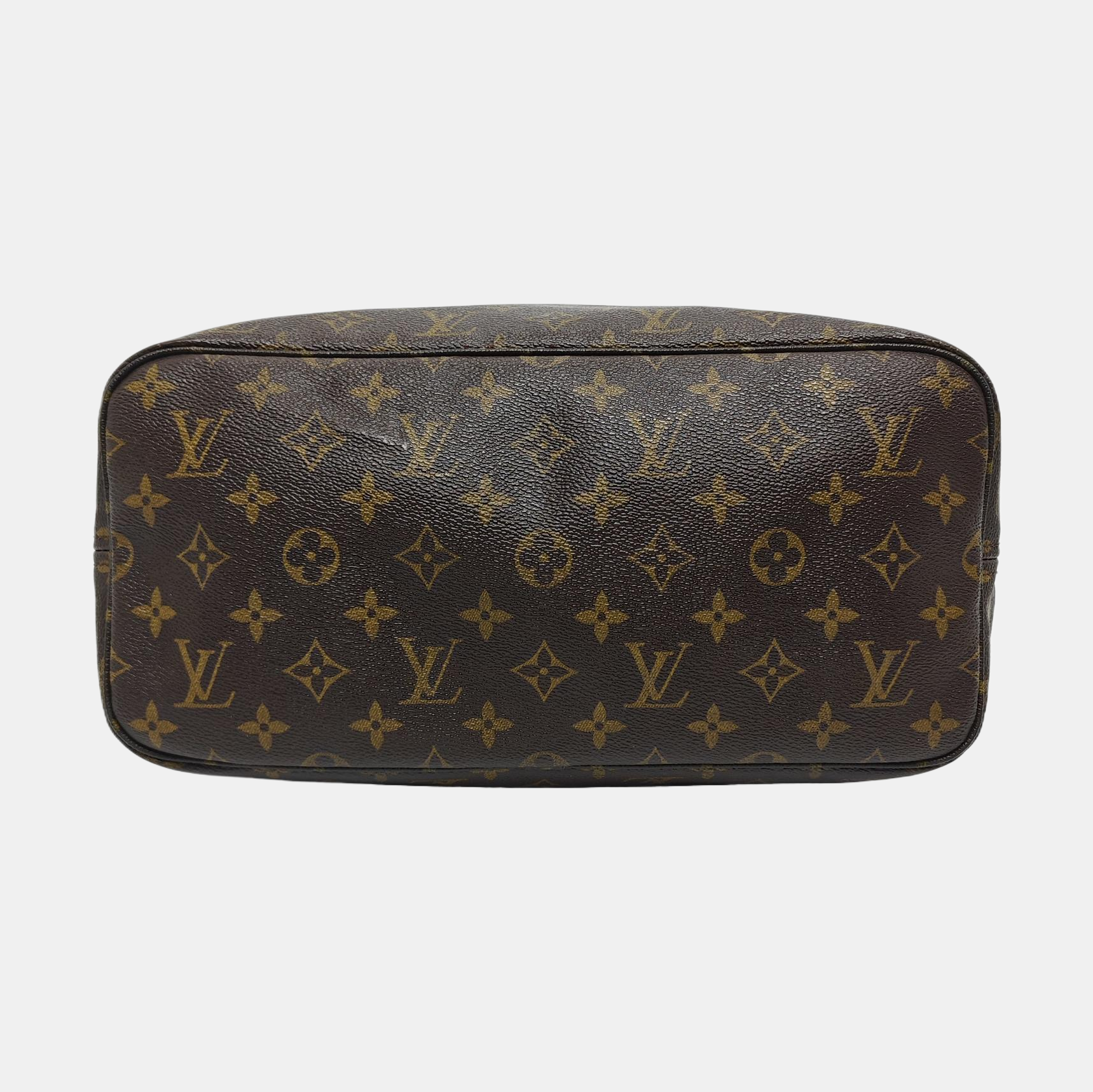 NEVERFULL MM Monogram Coated Canvas Brown