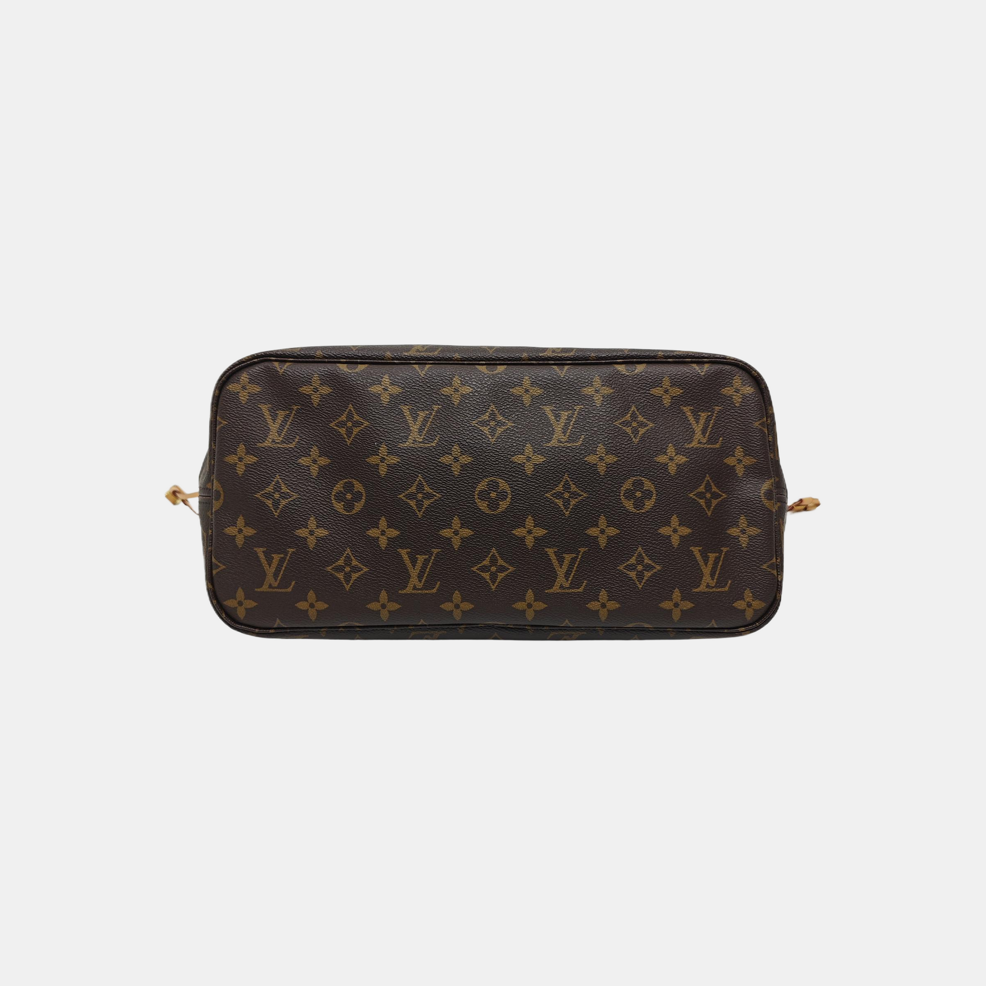 NEVERFULL MM Monogram Coated Canvas Brown
