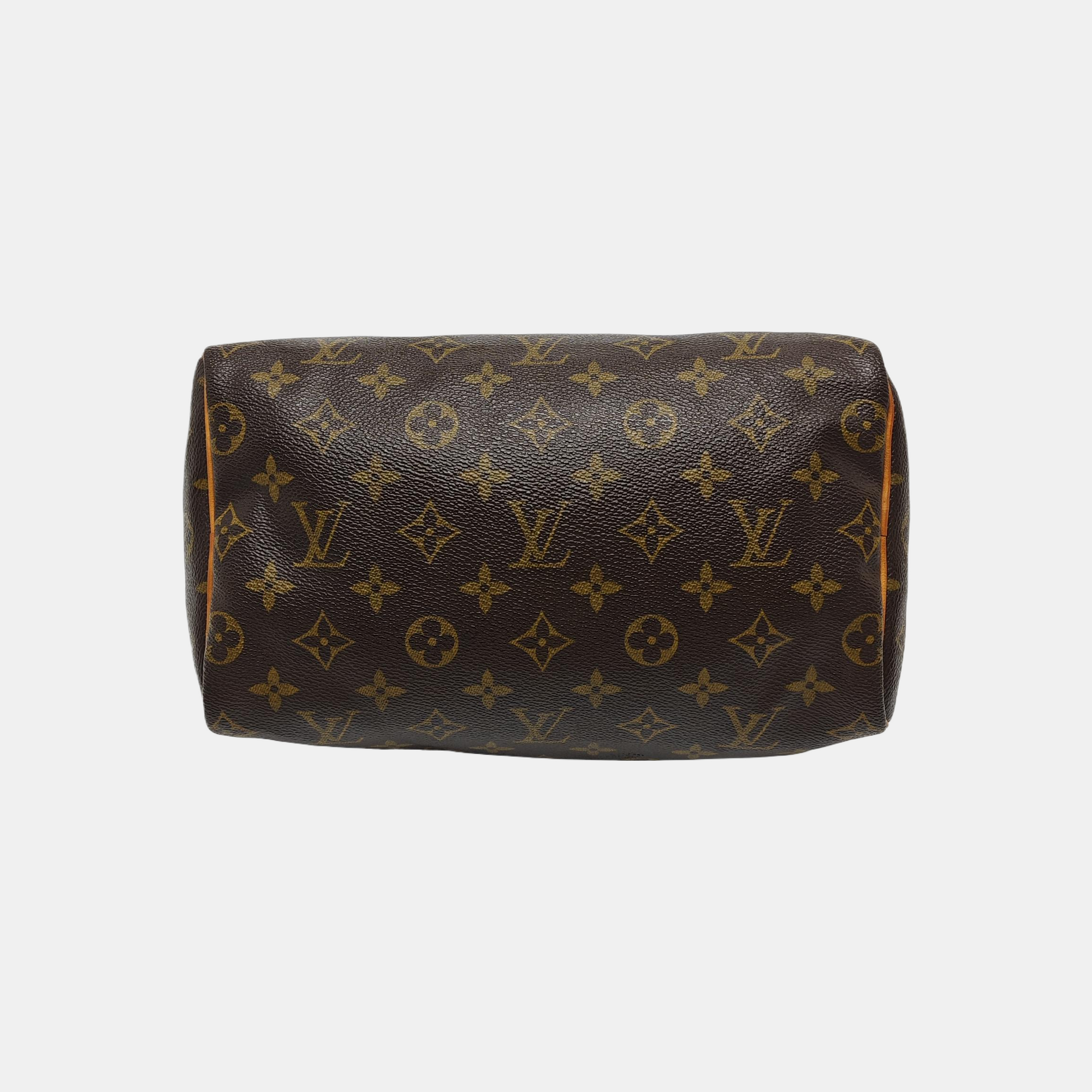 SPEEDY 25 Monogram Coated Canvas Brown