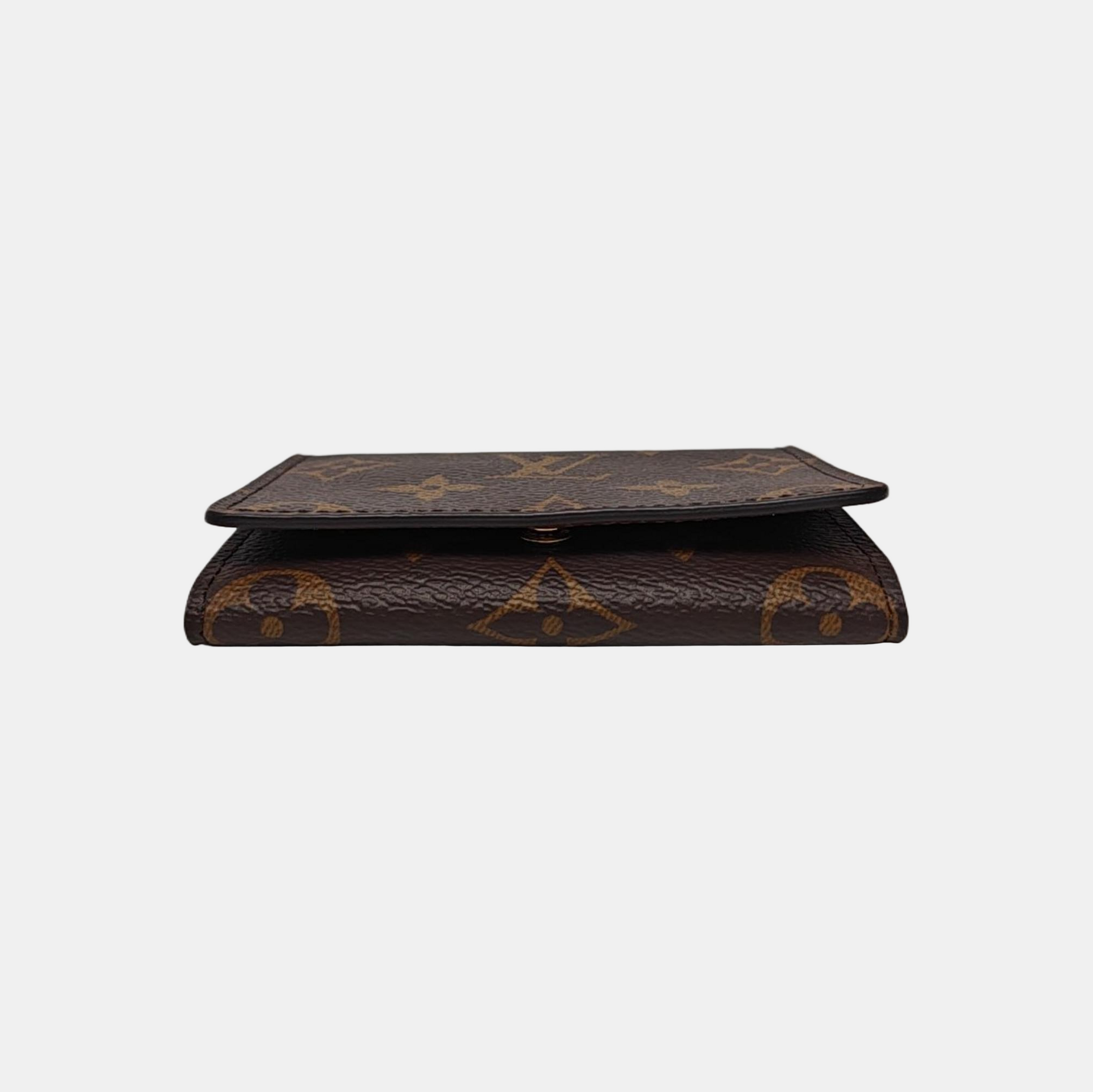 ENVELOPPE Monogram Coated Canvas Brown Wallet