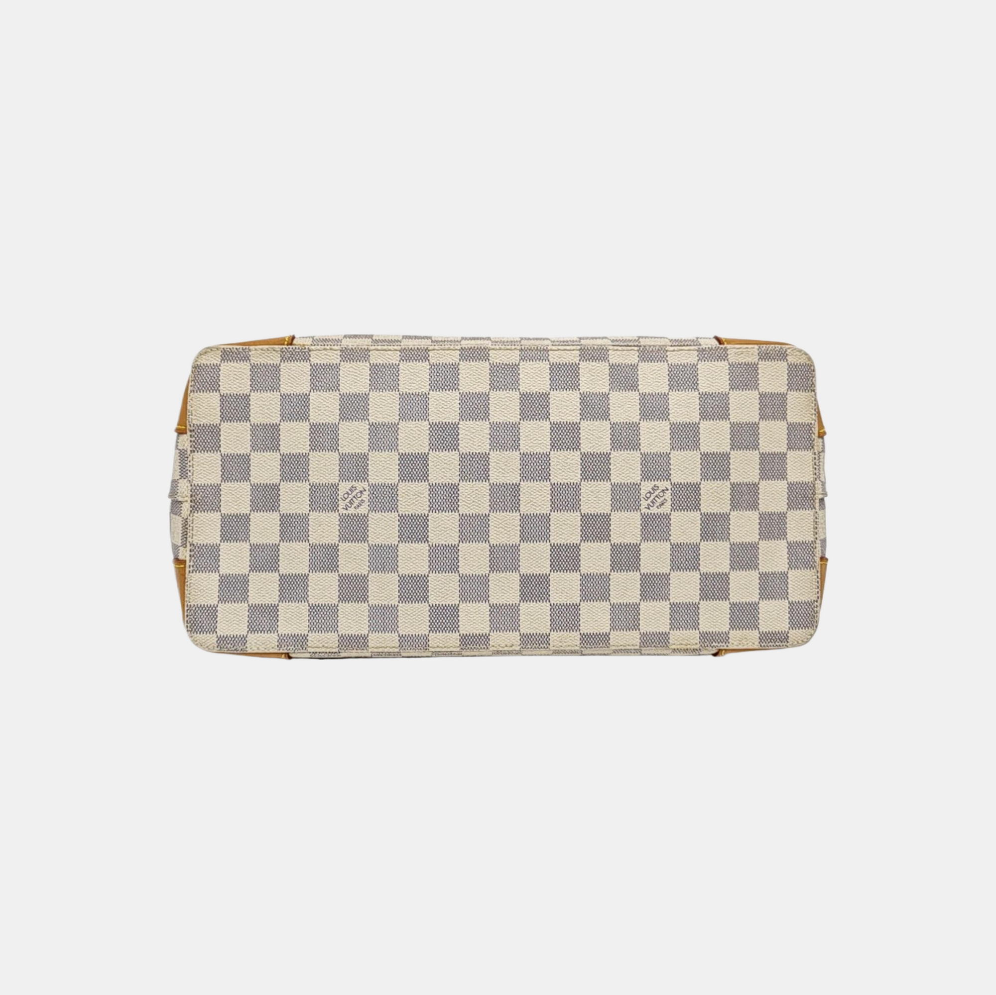 HAMPSTEAD MM Damier Azur Coated Canvas White