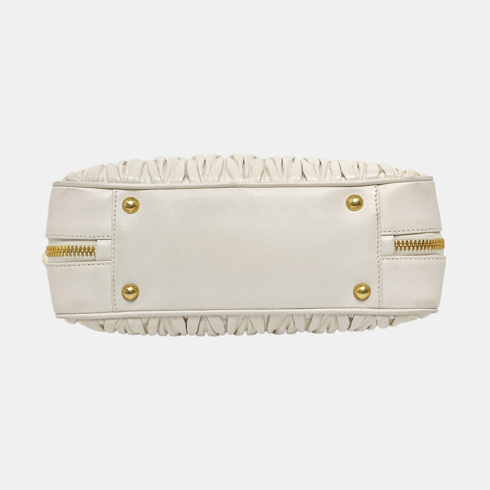 Authenticated pre-owned  Arcadie Matelassé Large Quilted Lambskin White - Shoulder Bag at Looply
