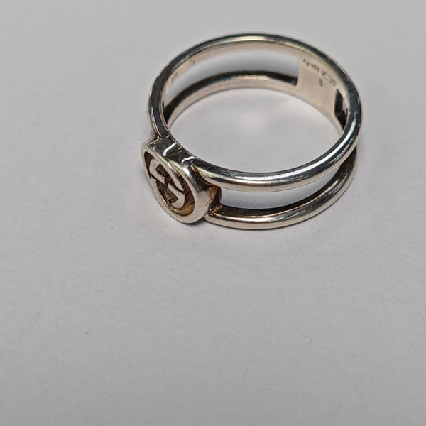 Interlocking G 925 Sterling Silver Ring HK 8