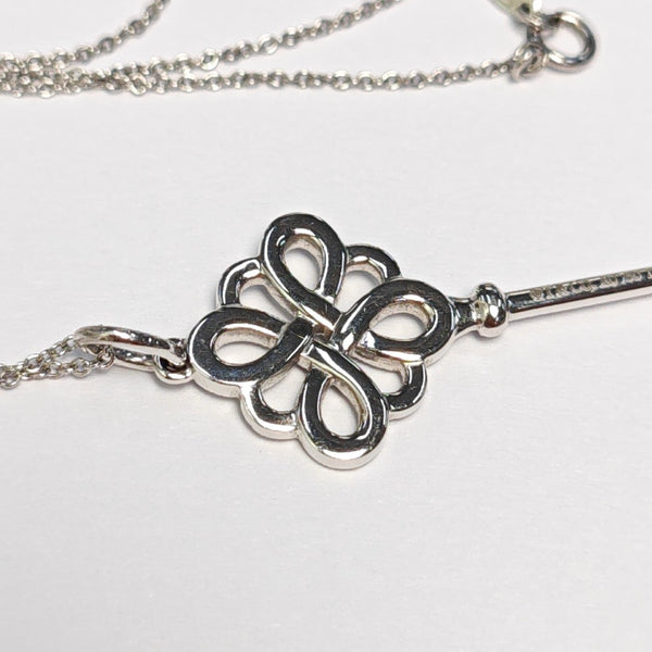 Tiffany Keys 18k White Gold Silver Necklace