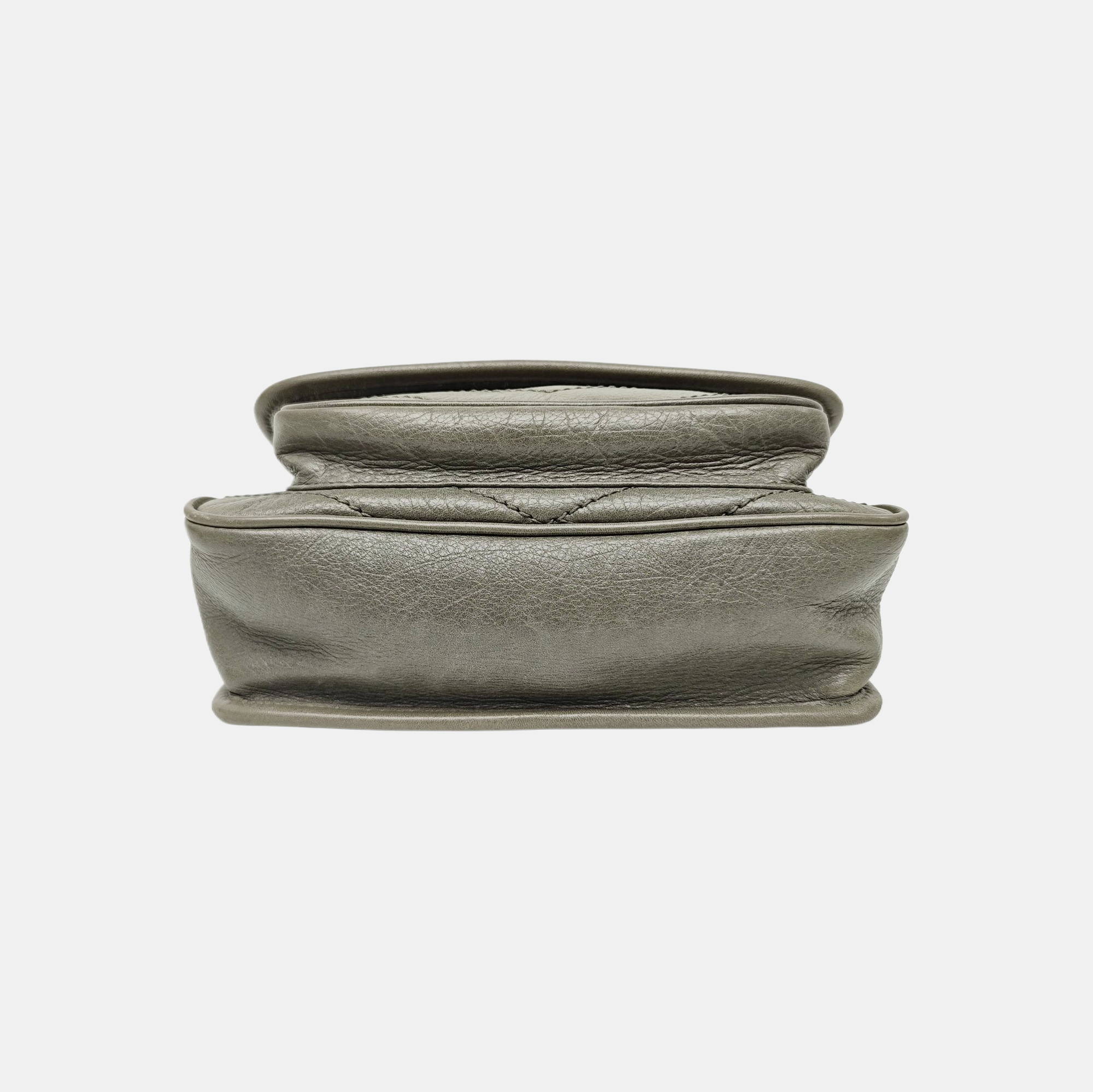 NIKI Small Chevron Calfskin Green