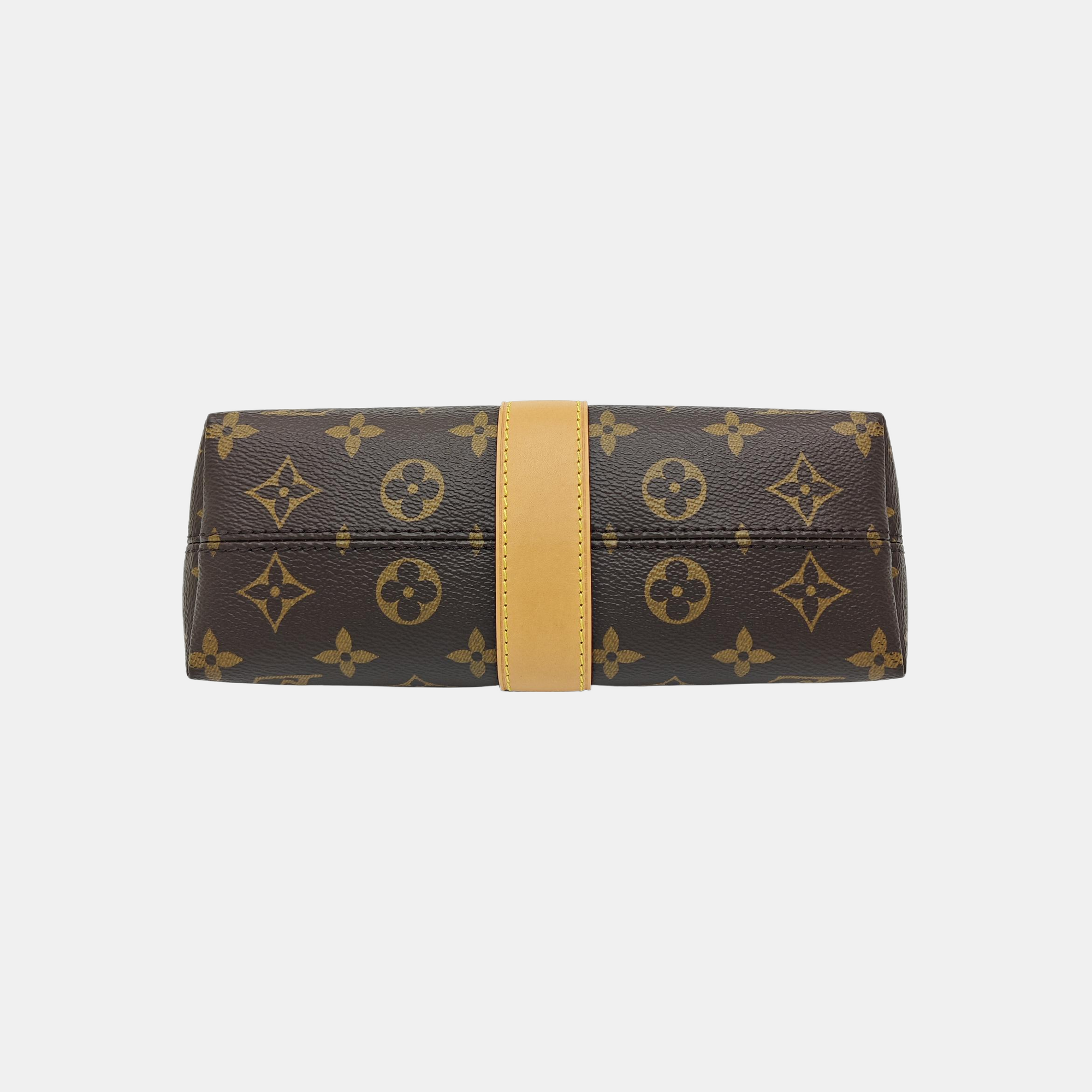 Pochette Mia Monogram Coated Canvas Brown