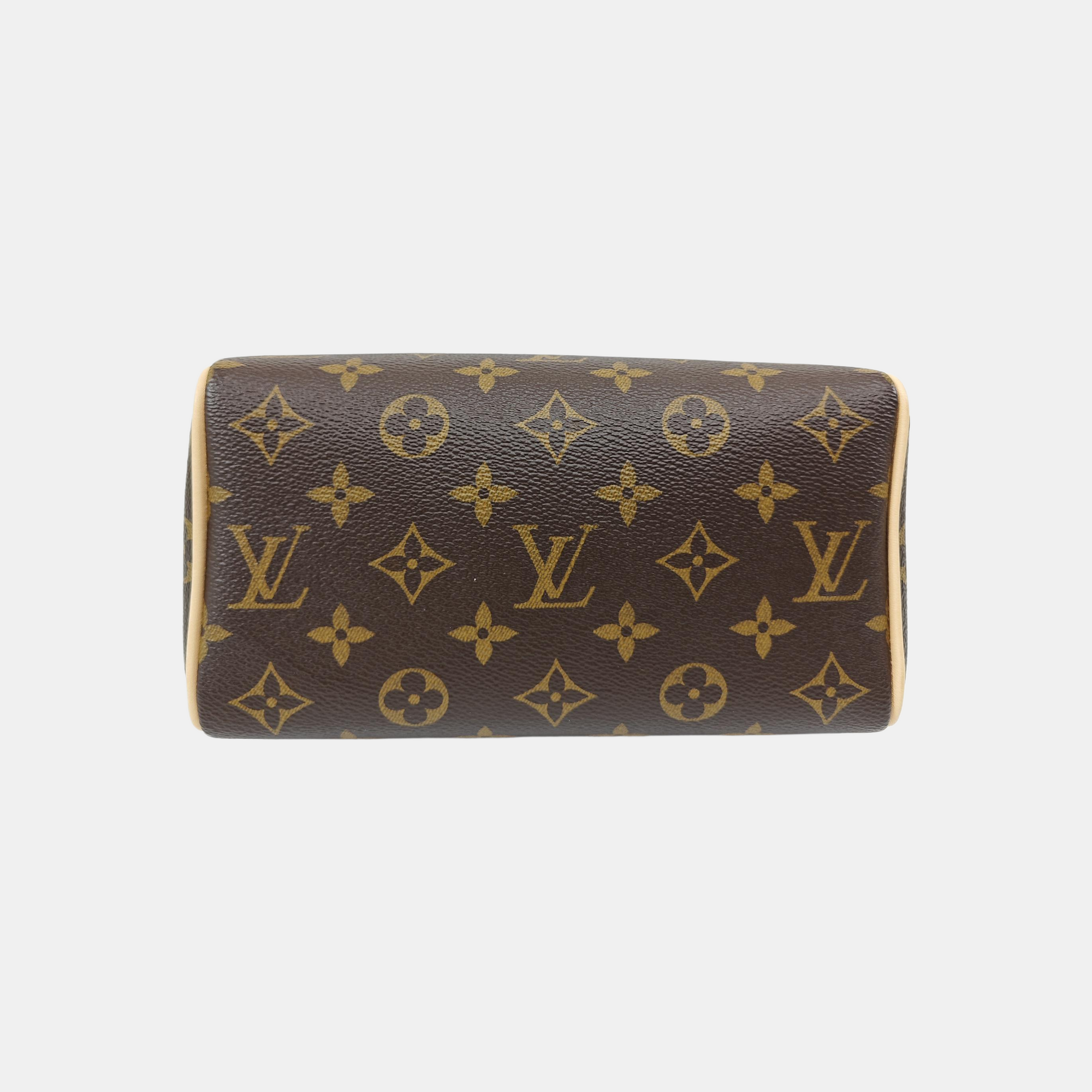 SPEEDY 20 Monogram Coated Canvas Brown
