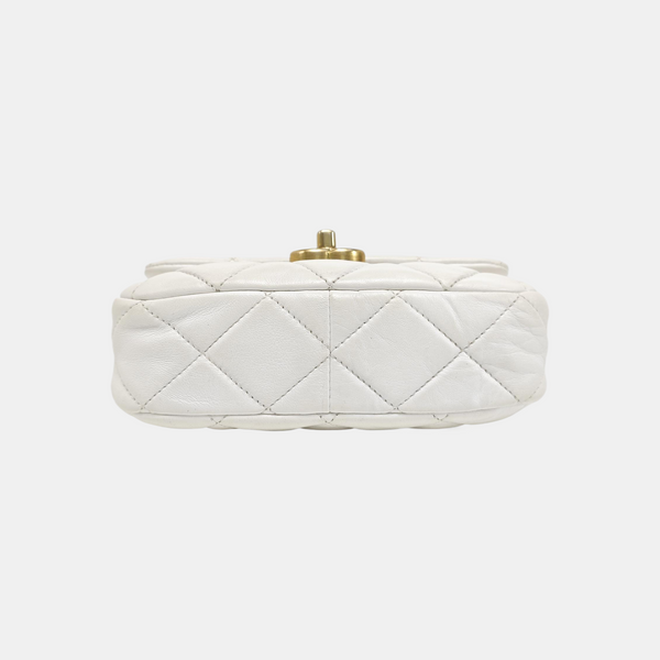 CLASSIC FLAP Mini Quilted Lambskin White