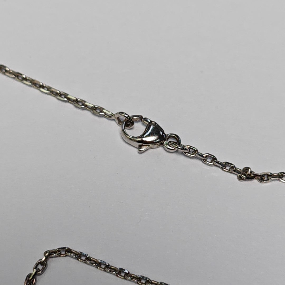 Pop H Metal Silver Necklace