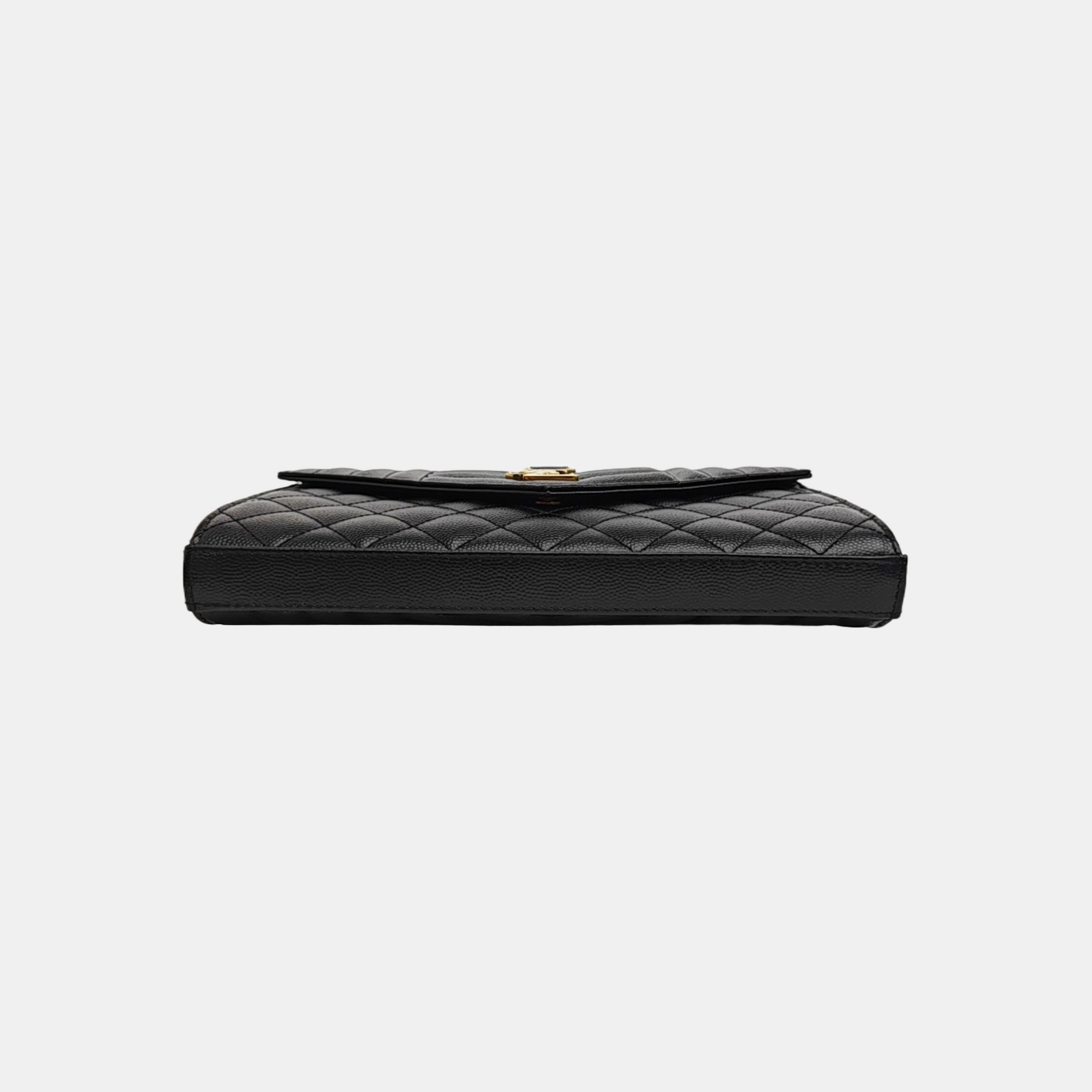 MONOGRAM Medium Chevron Calfskin Black