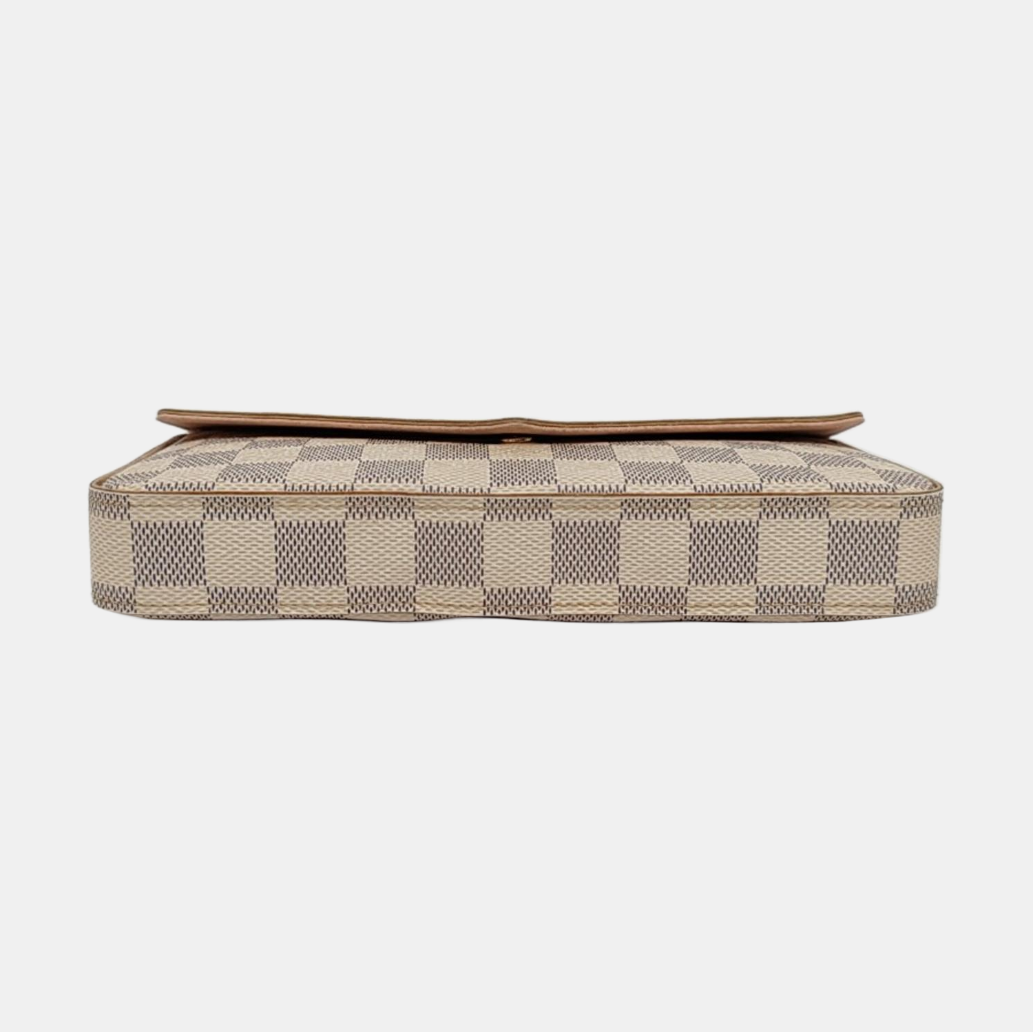 Authenticated pre-owned  FÉLICIE Damier Azur Coated Canvas White - Crossbody Bag at Looply