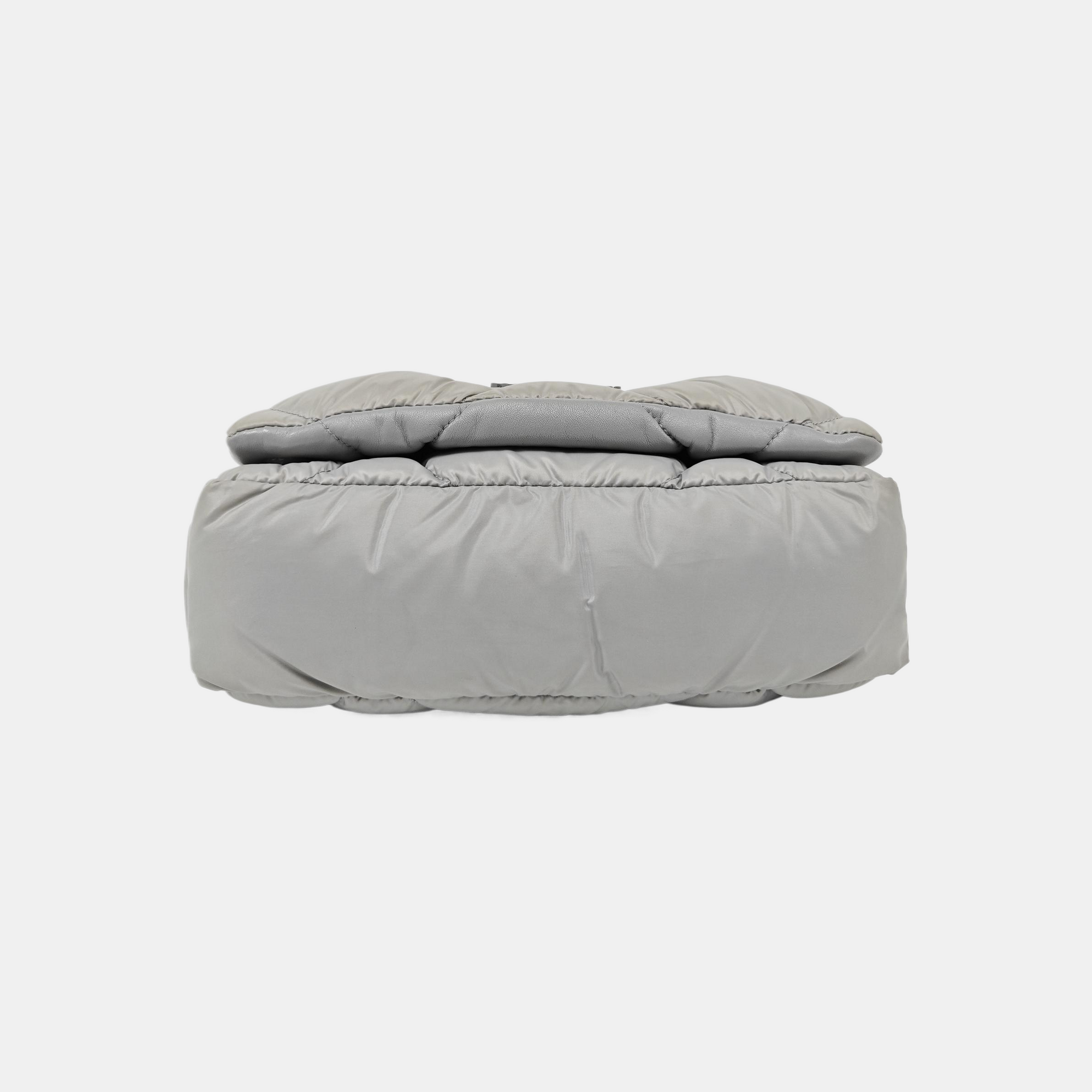 Quilted Nylon Crossbody Bag Gray