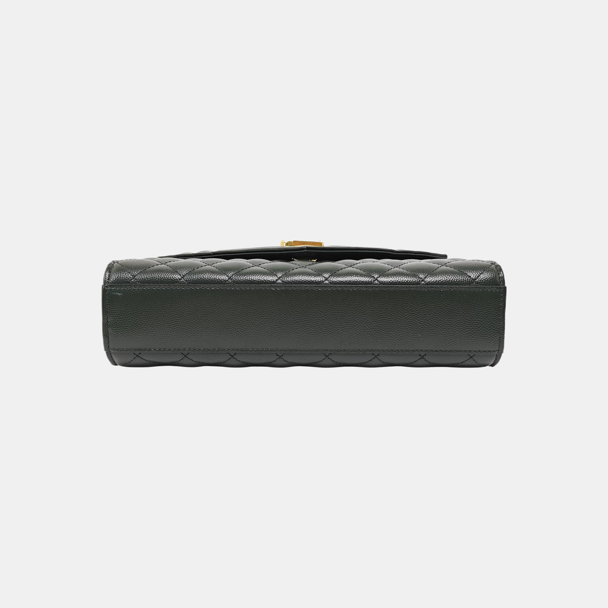 ENVELOPE Medium Chevron Calfskin Green