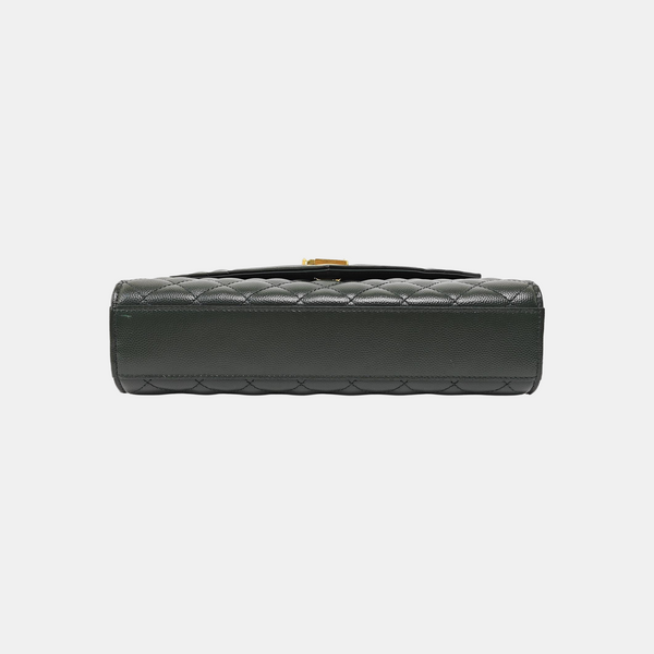ENVELOPE Medium Chevron Calfskin Green