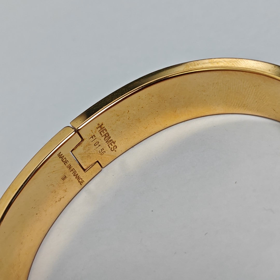 Clic H Metal Black Bangle