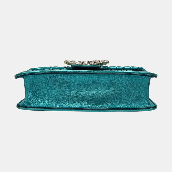 Matelassé Quilted Lambskin Blue