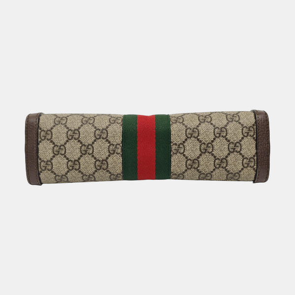 Ophidia Small Monogram Coated Canvas Beige