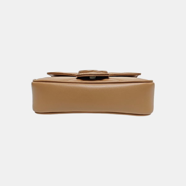 GG Marmont Mini Quilted Calfskin Beige
