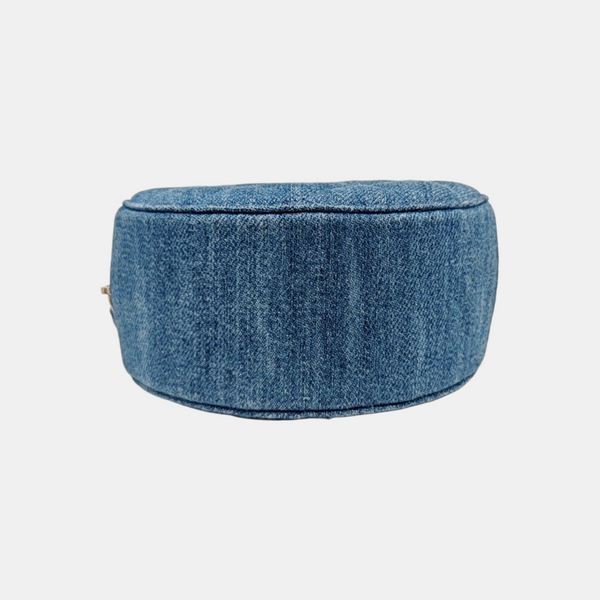 ROUND Quilted Grained Calfskin Blue
