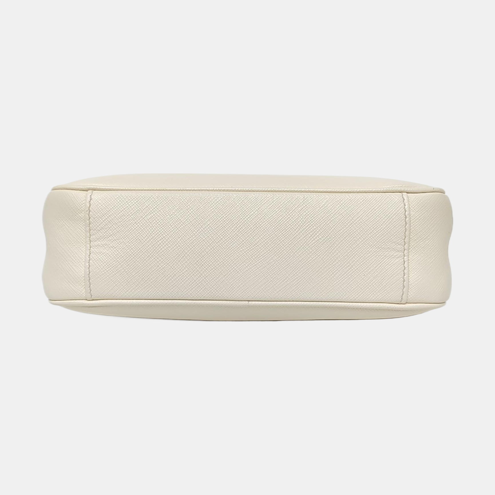 Authenticated pre-owned  Re-Edition2005 Saffiano Calfskin White - Crossbody Bag at Looply