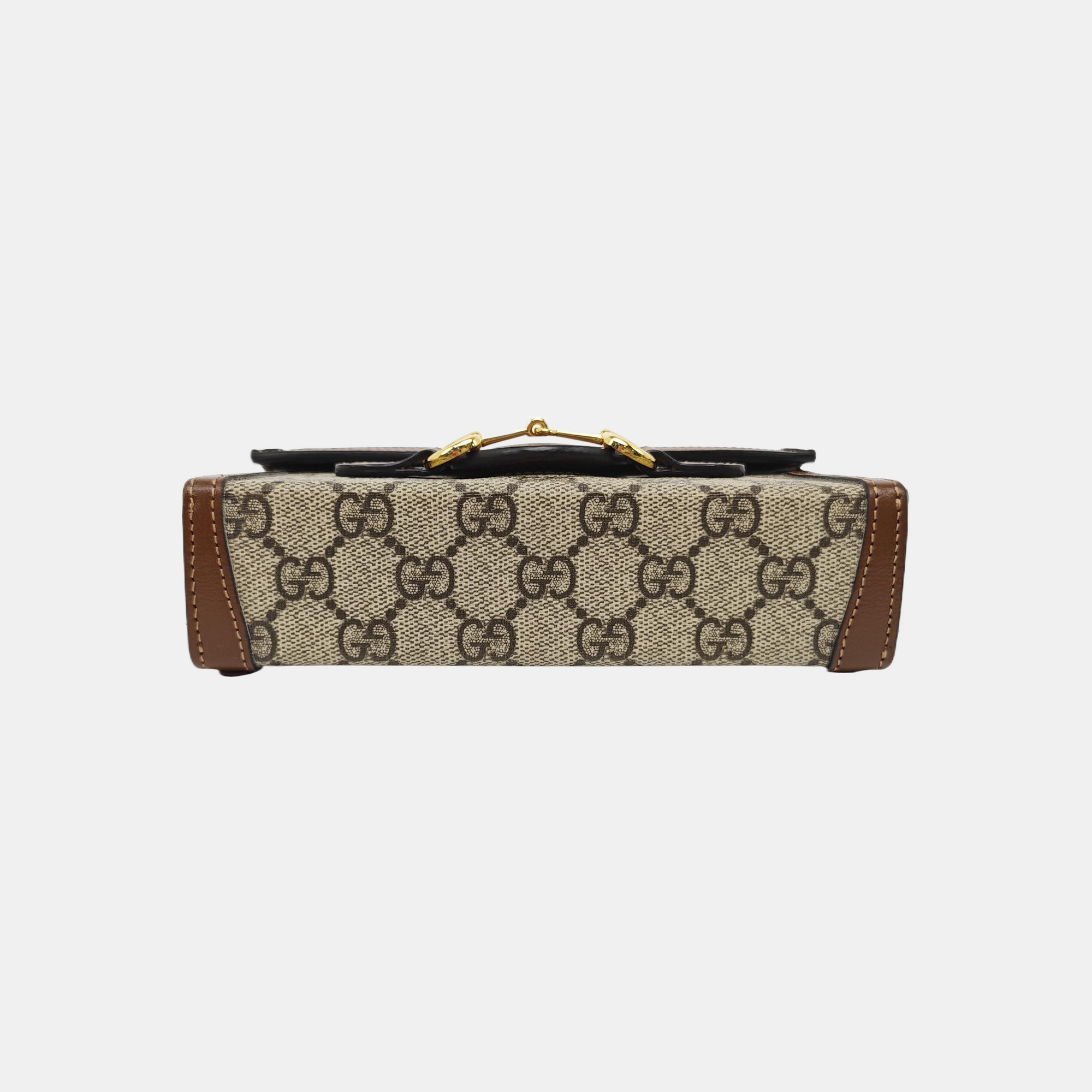 Horsebit 1955 Mini Monogram Coated Canvas Beige