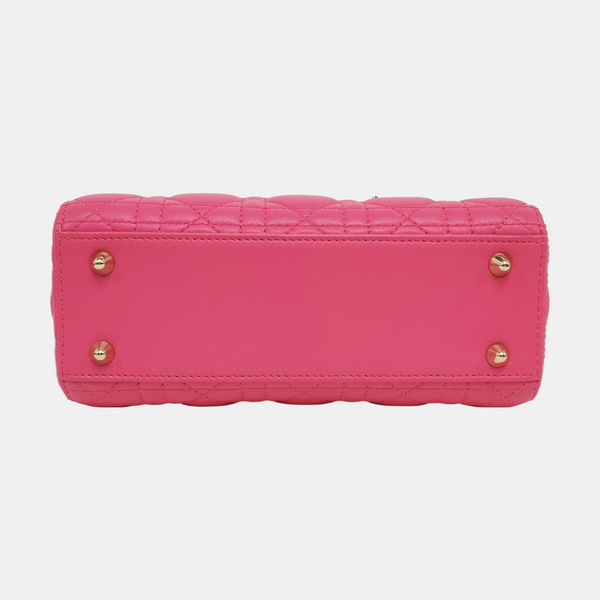 Authenticated pre-owned  Lady Dior Small Cannage Lambskin Pink - Tote Bag at Looply