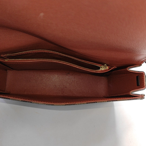 TRIBECA Damier Ebene Coated Canvas Brown