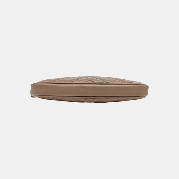 GG Marmont Mini Quilted Calfskin Beige