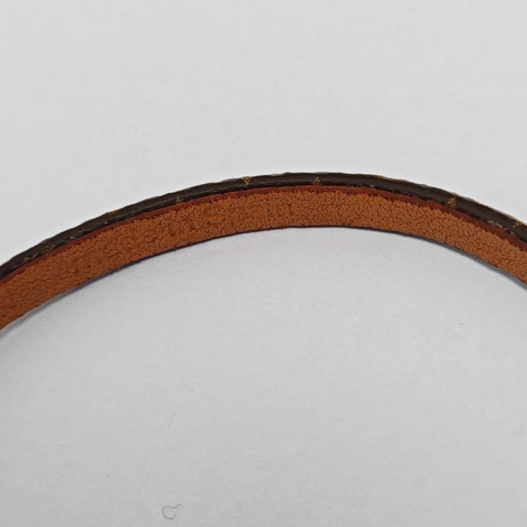 HISTORIC MINI MONOGRAM Leather Brown Bangle