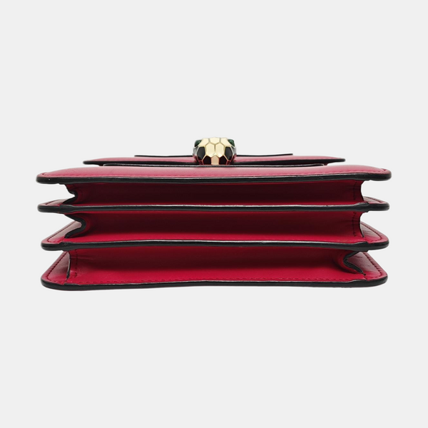 SERPENTI FOREVER Piel de becerro acolchada pequeña rojo