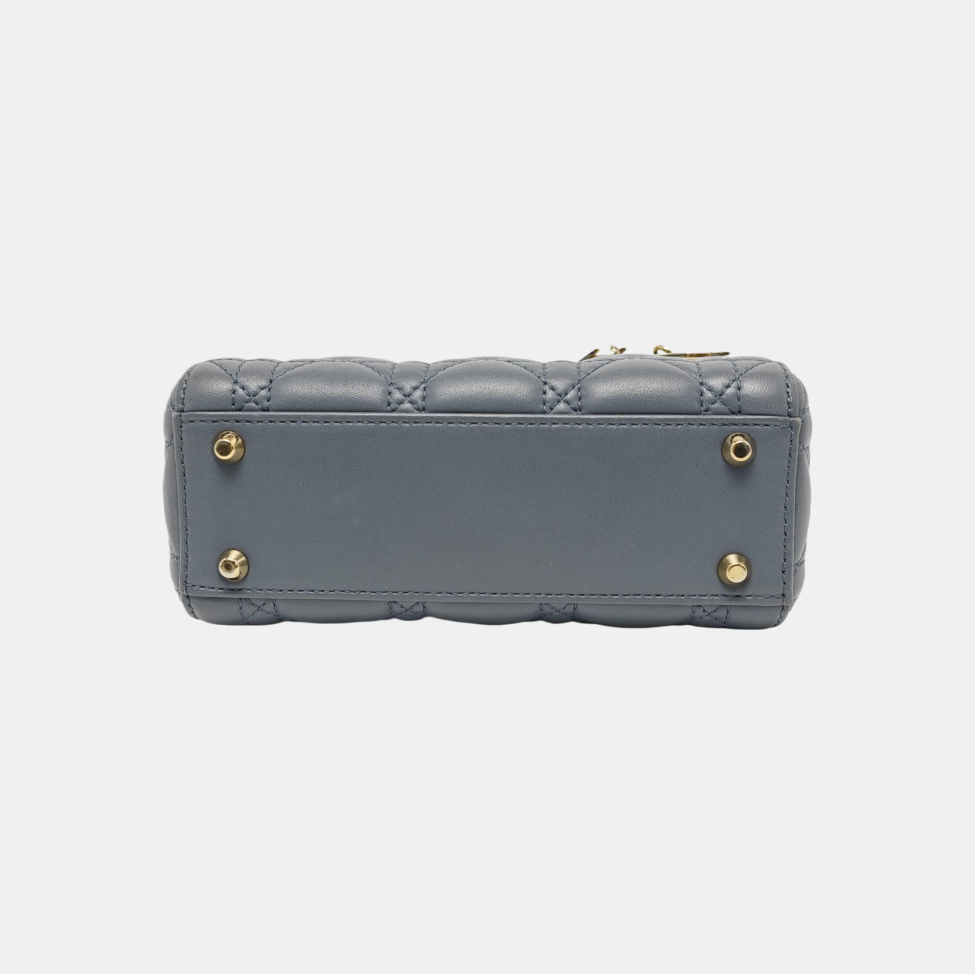 Lady Dior Mini Quilted Lambskin Blue