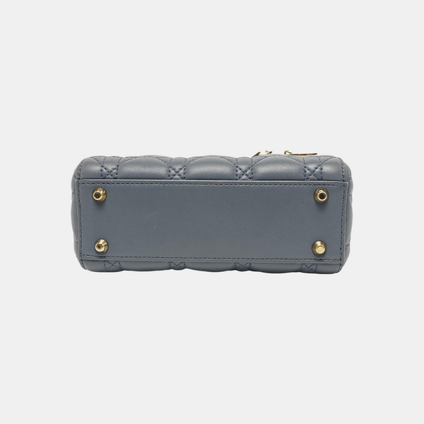 Lady Dior Mini Quilted Lambskin Blue