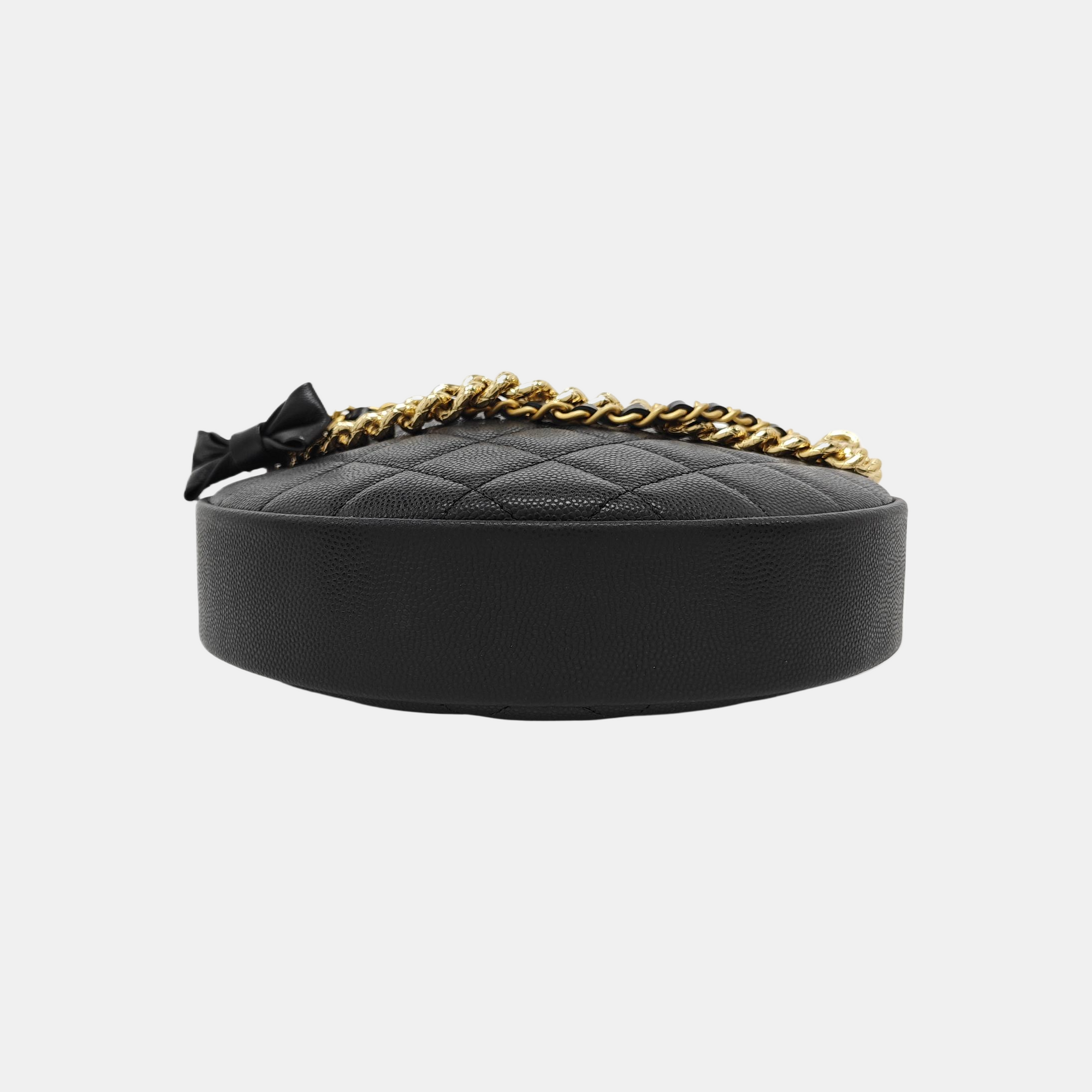 Quilted Grained Calfskin Mini Black