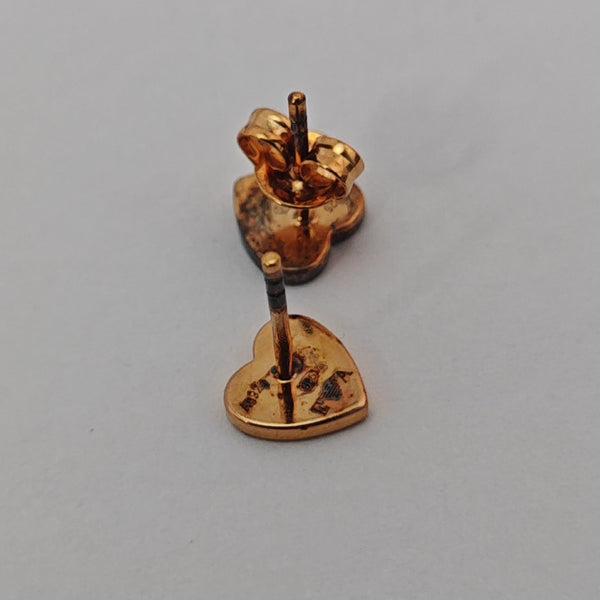 925 Sterling Silver Rose Gold Stud Earrings