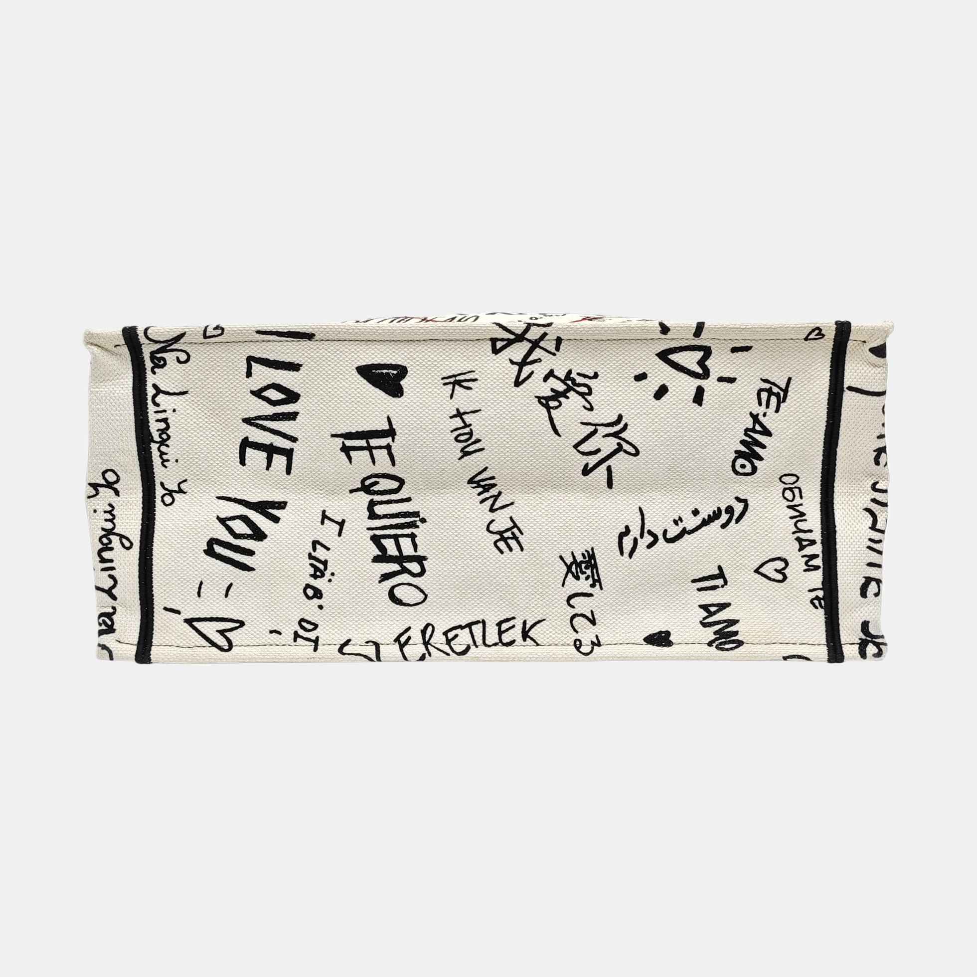 Authenticated pre-owned  Book Tote Large Canvas White - Tote Bag at Looply