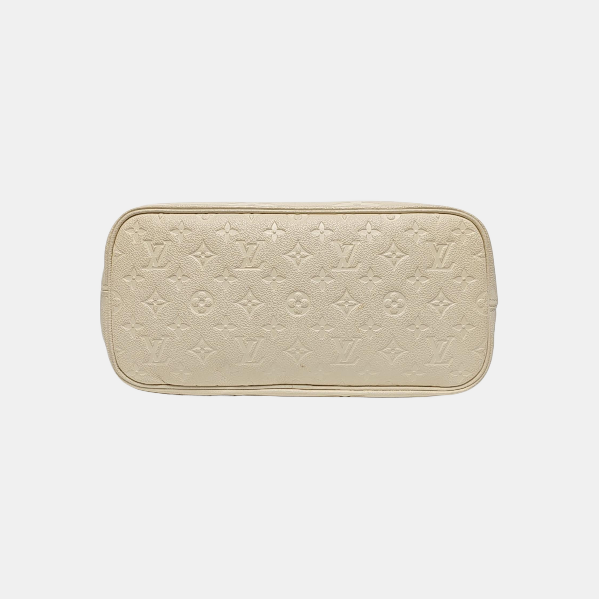 NEVERFULL MM Monogram Calfskin Beige