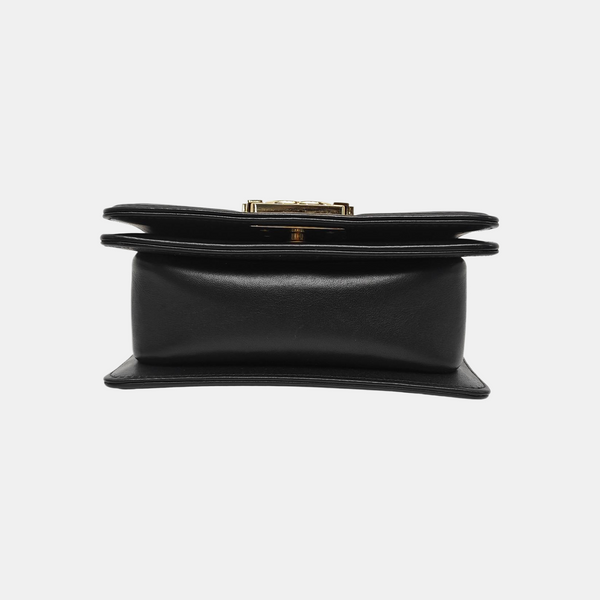 BOY CHANEL Small Chevron Calfskin Black