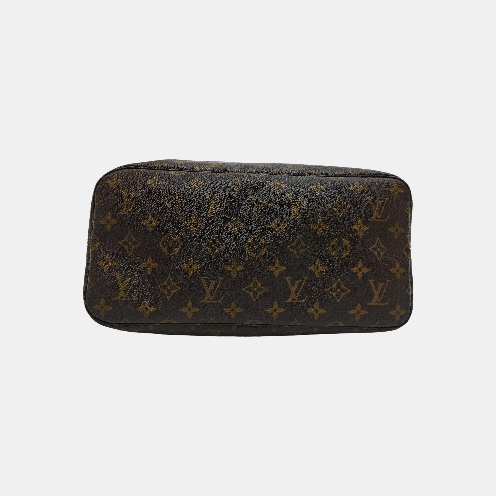 NEVERFULL MM Monogram Coated Canvas Brown