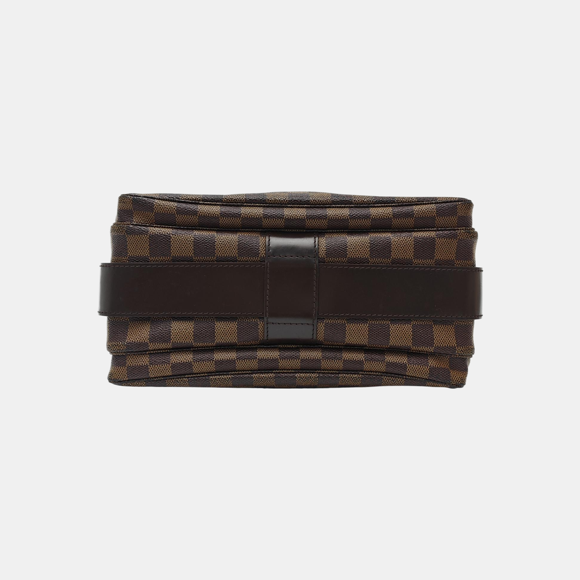 NAVIGLIO MM Damier Ebene Coated Canvas Brown