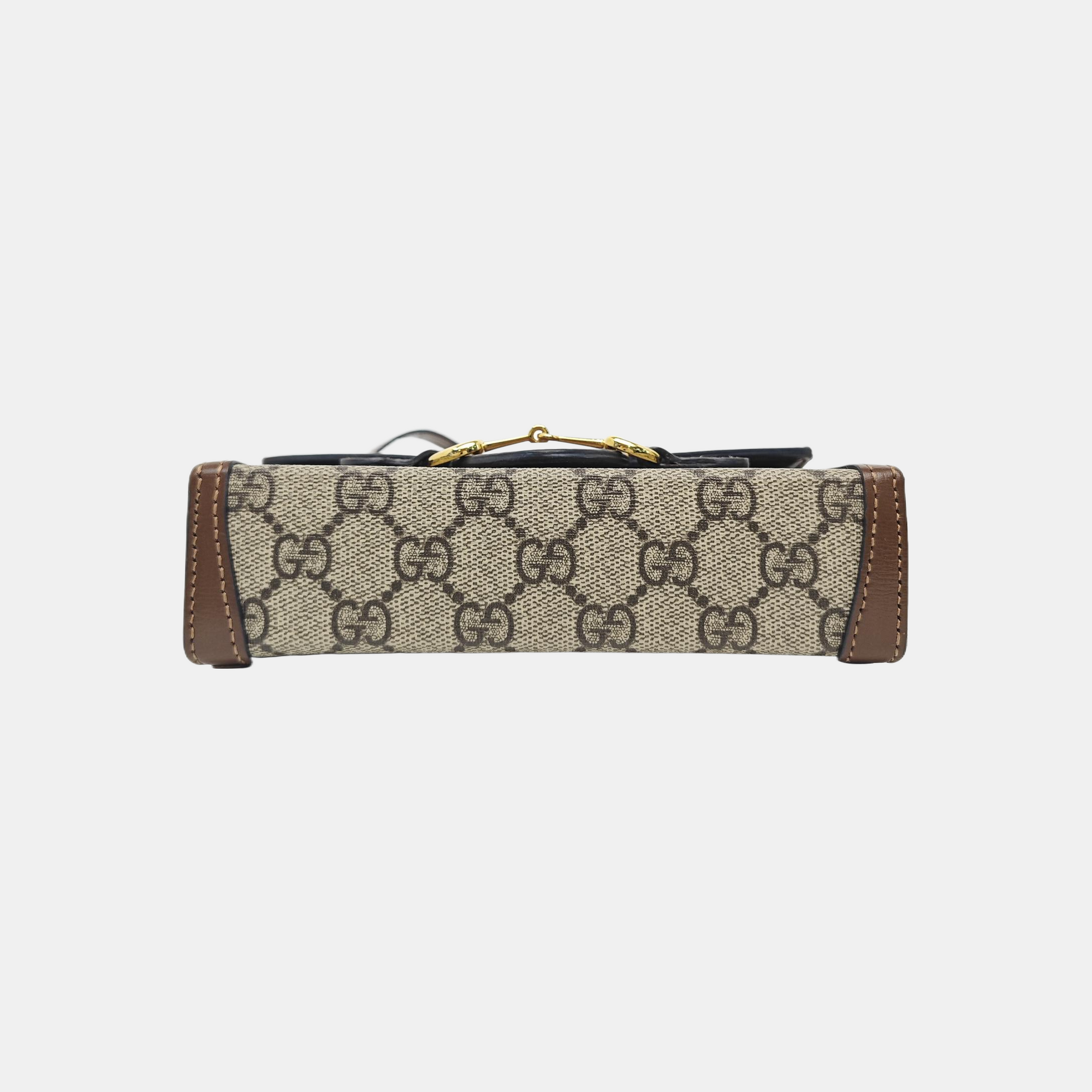 Horsebit 1955 Mini Monogram Coated Canvas Beige
