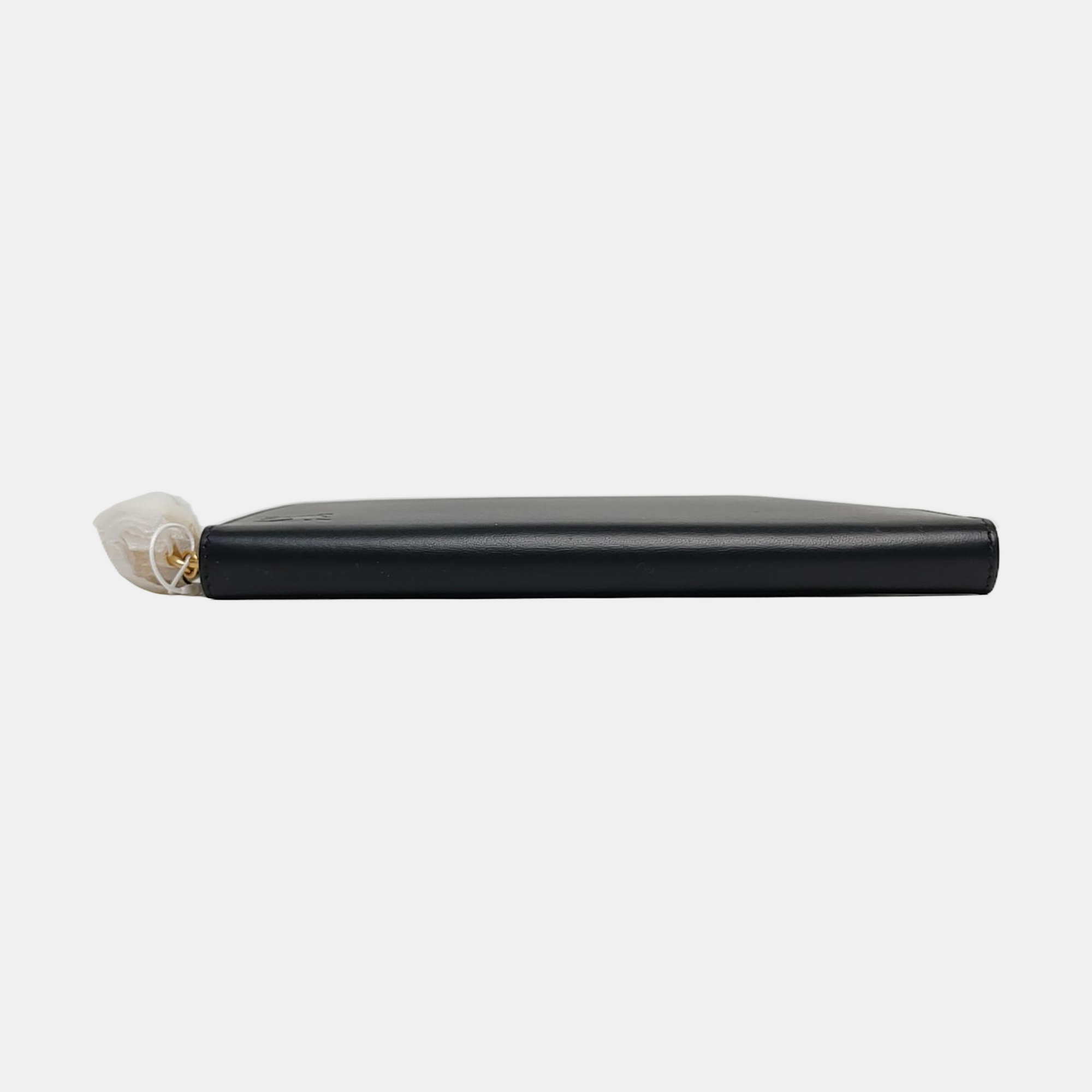 SHIELD Large Lambskin Black Wallet