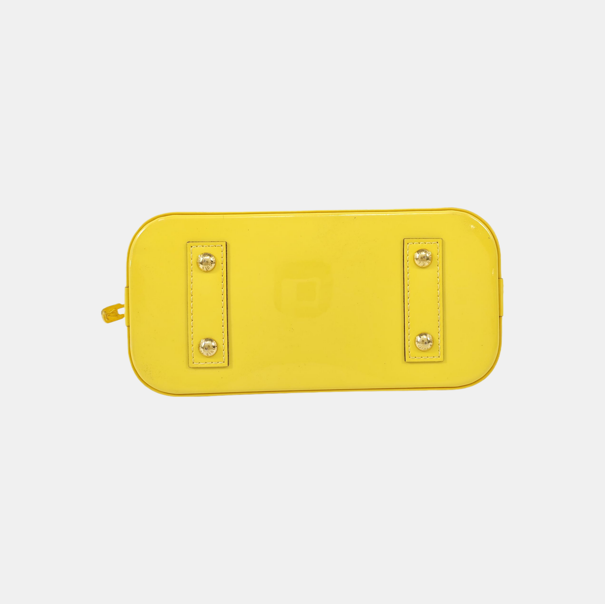 ALMA BB Monogram Patent Leather Yellow